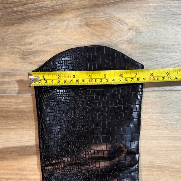 Schutz Croco-Embossed Leather Knee-High Boots | Size 8.5 - Picture 10 of 10